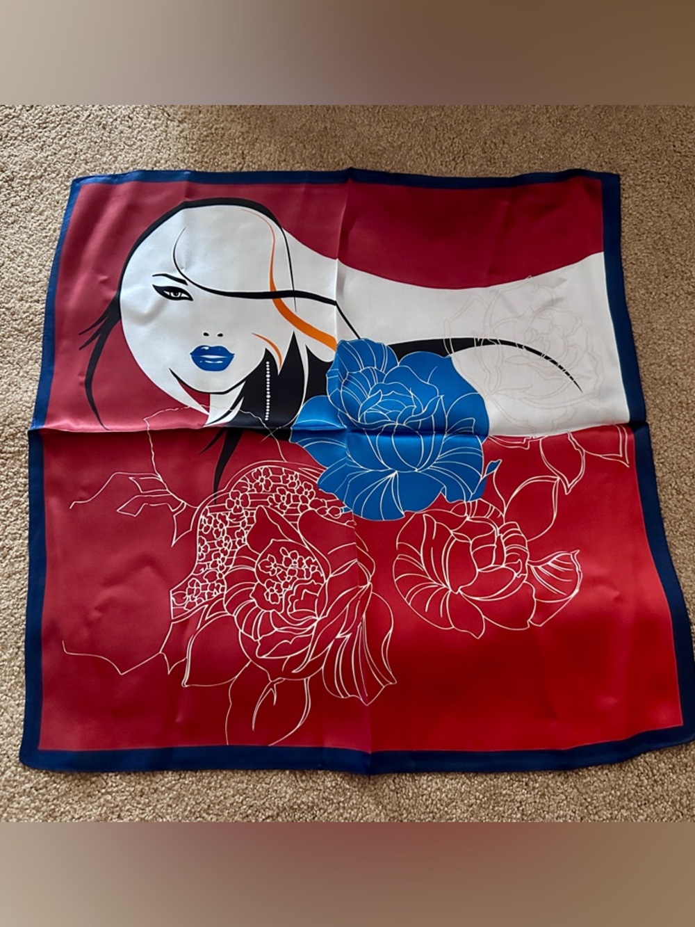 Designer-Inspired 100% Silk Scarf